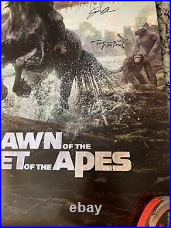 Dawn Of The Planet Of The Apes Cast Signed 24x36 Premiere Poster WithCOA