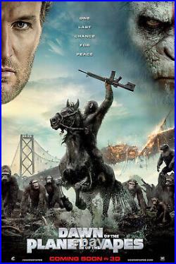 Dawn Of The Planet Of The Apes movie poster printed on canvas