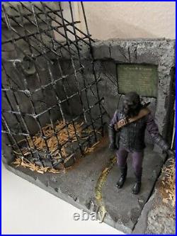 Diorama Custom planet of the apes Display No figures. Detolf cabinet backdrop