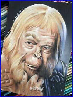 Doctor Zaius Original Pencil Drawing. Fan-art A4. Planet Of The Apes
