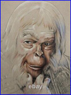 Doctor Zaius Original Pencil Drawing. Fan-art A4. Planet Of The Apes