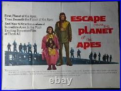 ESCAPE FROM THE PLANET OF THE APES 1971 ORIGINAL QUAD POSTER RODDY McDOWALL