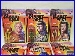 Exclusive Super 7 Reaction Planet Of The Apes Lot Of 9 Action Figures Moc New