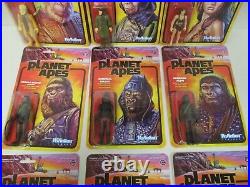 Exclusive Super 7 Reaction Planet Of The Apes Lot Of 9 Action Figures Moc New