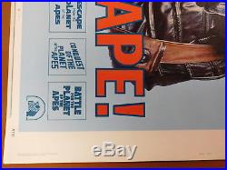 GO APE! Vintage 1974 Planet Of The Apes 5 Fox Films Rare 30x40 MOVIE POSTER