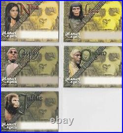Inkworks Planet of the Apes Archives Ultra Rare Unsigned 5 Card Auto Set