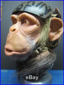 Lifesize 1/1 CUSTOM RARE Ape Silicone Prop Bust Planet of the Apes Glass Eyes