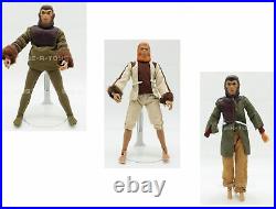 Lot Of 3 1971 Planet Of The Apes Cornelius, Zaius and Zira Action Figures USED