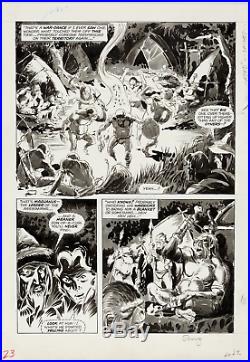MIKE PLOOG Original PLANET OF THE APES #16 Splashy Panel Page COVER IMAGE