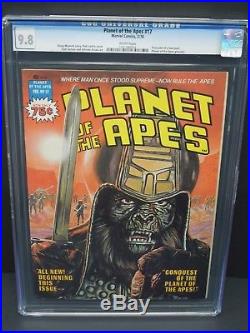 Marvel Comics Planet Of The Apes #17 1976 Cgc 9.8 White Pages Bob Larkin Cover