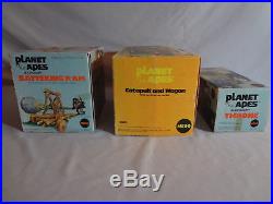 Mego POTA Planet of the Apes Catapult & Wagon, Battering Ram, Throne Boxed lot