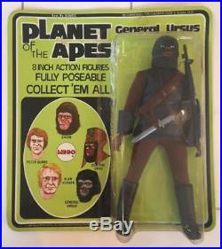 Mego Planet Of The Apes General Ursus Moc Unpunched Green Card