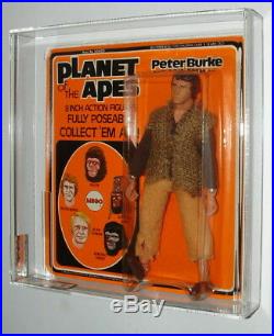 Mego Planet Of The Apes Peter Burke 1975 Afa Graded With Case- Unpunched Card