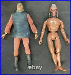 Mego Planet Of The Apes Urko Type 1 No Costume, Soldier Ape Type 2 W Boots Cost
