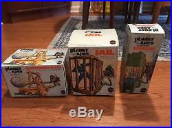 Mego Planet of the Apes mib lot (jail throne battering Ram 2 figures)1960s POTA