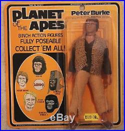 Mego action figure planet of the apes peter burke 8'' carded original vintage