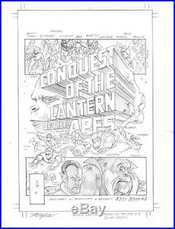 Mike Mayhew Original PLANET OF THE APES / GREEN LANTERN #4 Variant Cover Sketch