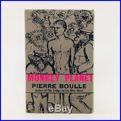 Monkey Planet 1st Edition Pierre Boulle Planet Of The Apes Hardcover/DJ