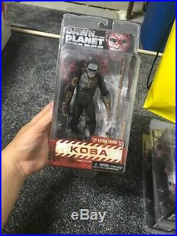 NECA Dawn Of The Planet Of The Apes Figures X3 Maurice Caesar + Koba New Sealed