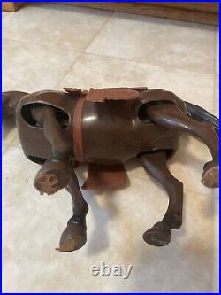 NON WORKING Vintage Mego Planet of the Apes Action Stallion Brown Horse withSaddle