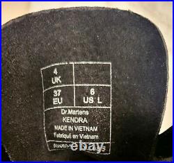 NWOB Dr. Martens Black Leather Kendra Boots Heel US Womens Size 6, UK 4, EU 37