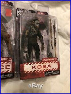 Neca Dawn Of Planet Of The Apes Ser 1- Caesar -maurice & Koba Action Figure Set