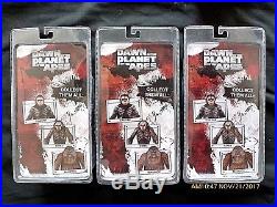 Neca -dawn Of Planet Of The Apes Ser 1- Caesar -maurice & Koba Action Figure Se