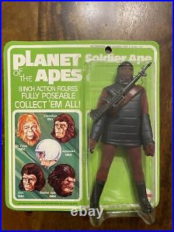 ORIGINAL 1970s Mego Planet of the Apes 8 Soldier Ape Figure Mint on Card MOC