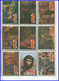 Original 1967 Planet of the Apes Green Backs Complete set 44 POTA High Grade