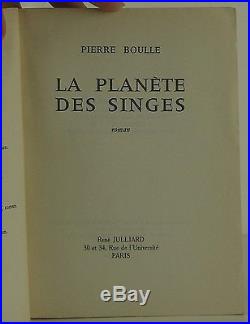 PIERRE BOULLE La Planete des Singes (The Planet of the Apes) 1ST ED IN WRAPPERS