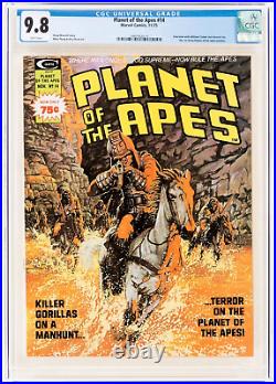 PLANET OF THE APES 14 CGC 9.8 1975 WHITE Pages MAGAZINE Marvel Movie
