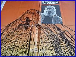 PLANET OF THE APES 1968 Genuine 1-sheet poster Charlton Heston Rod Serling 68/50