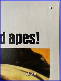 PLANET OF THE APES 1968 Original RARE 14x36 Insert movie poster Heston Schaffner