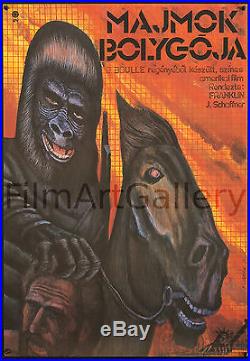 PLANET OF THE APES 1968 original Rare MUST SEE Hungarian poster Film Art Gallery