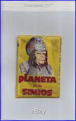 PLANET OF THE APES 1969 Topps Mexican Issue Unopened Authentic Wax Pack 1of1