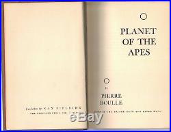 PLANET OF THE APES-1ST/1ST-1963-BY PIERRE BOULLE-NICE RARE BOOK-WithDUST JACKET