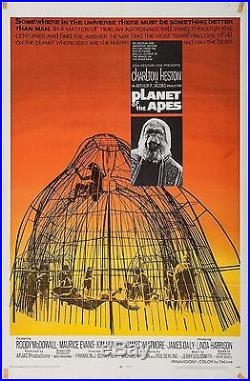 PLANET OF THE APES 1 1SH ONE SHEET 1968 MOVIE POSTER 27 X 41 Charlton Heston