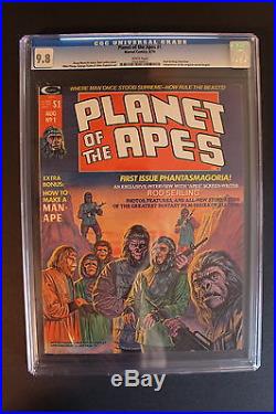 PLANET OF THE APES #1 Marvel B&W Magazine 1974 Ploog Larkin Movie CGC NM/MT 9.8