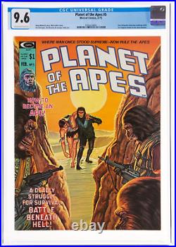 PLANET OF THE APES #5 1975 CGC 9.6 -WHITE PAGES NM+ MAGAZINE Marvel Movie