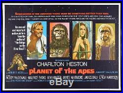 PLANET OF THE APES CineMasterpieces UK BRITISH QUAD ORIGINAL MOVIE POSTER 1968