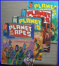 PLANET OF THE APES Comic Books Issues #1, 2, 3, 4. Curtis Magazines