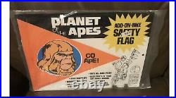 PLANET OF THE APES DR. ZAIUS BIKE SAFETY FLAG SEALED- 70's- RARE