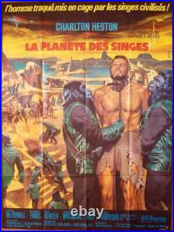 PLANET OF THE APES French Grande movie poster 47x63 CHARLTON HESTON MASCII 1968