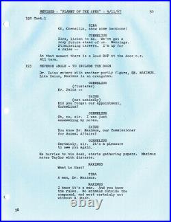 PLANET OF THE APES (May 5, 1967) Shooting script by Michael Wilson, Rod Serling