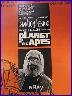 PLANET OF THE APES Original 1968 Movie Poster, C8.5 Very Fine to Near Mint