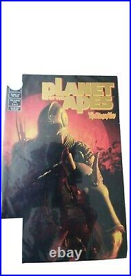 PLANET OF THE APES'THE HUMAN WAR' signed by ian edington/scott allie 1,2,3+4