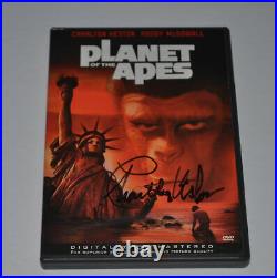 PLANET of the APES Signed by CHARLTON HESTON Autograph DVD MOVIE RARE