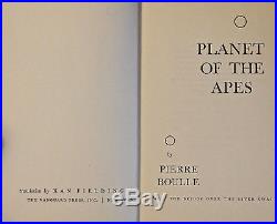 Pierre Boulle. PLANET OF THE APES. Vanguard, 1963. 1st HC/DJ. Basis For Films