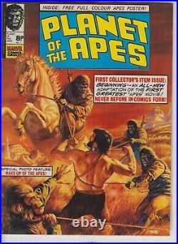 Planet Of The Apes # 1 -vf 1st Print Uk 1974 Marvel Pence
