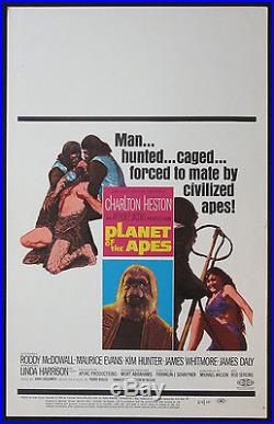 Planet Of The Apes Charlton Heston Sci-fi 1968 Window Card
